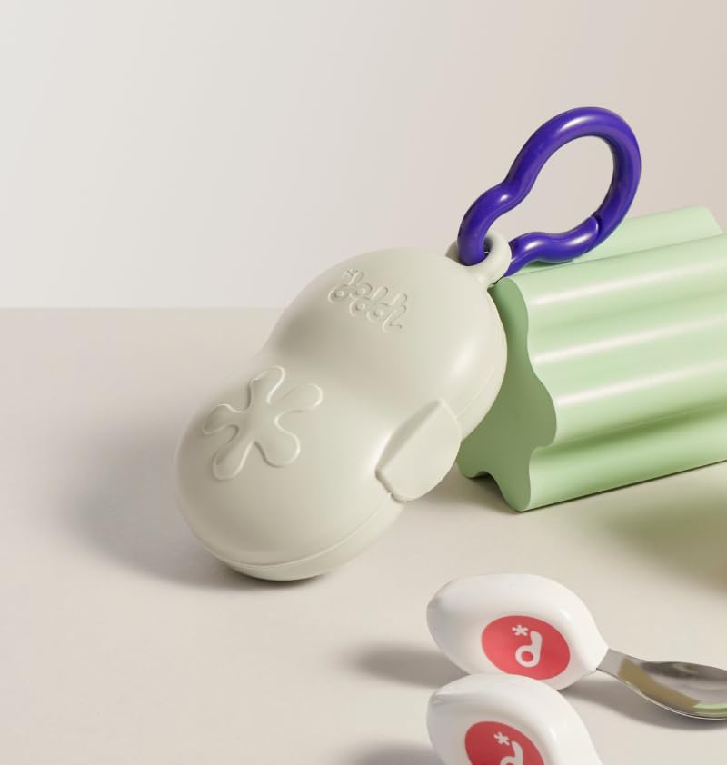 doddl Toddler Travel Utensil Case, Fits Toddler Fork, Spoon and Knife Sets, Clips to Bags & Strollers, Travel Essentials, Dishwasher Safe (Case Only) - Image 2